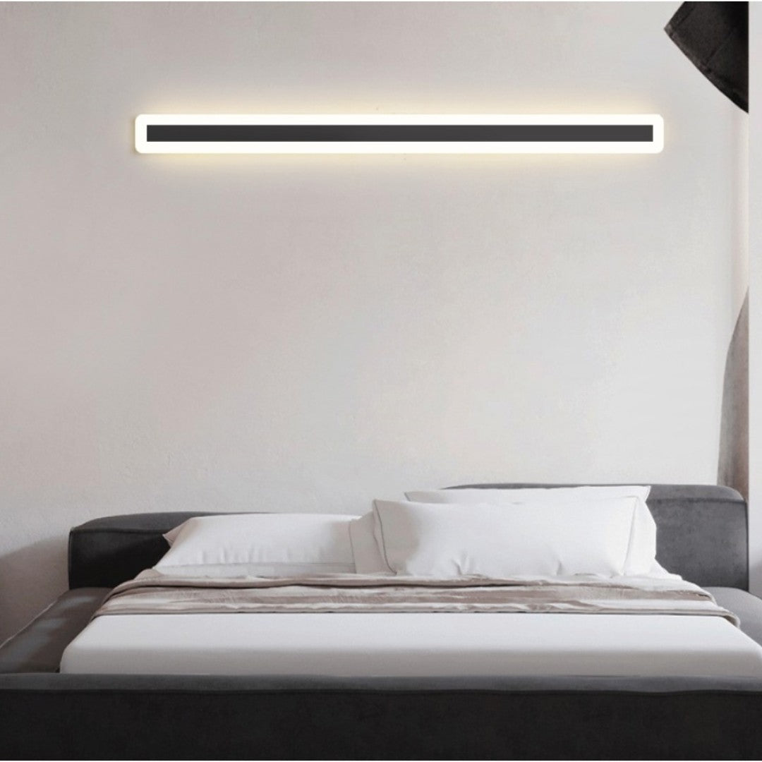 RECTA - Applique Murale Intérieur Linéaire Minimaliste LED, Noir