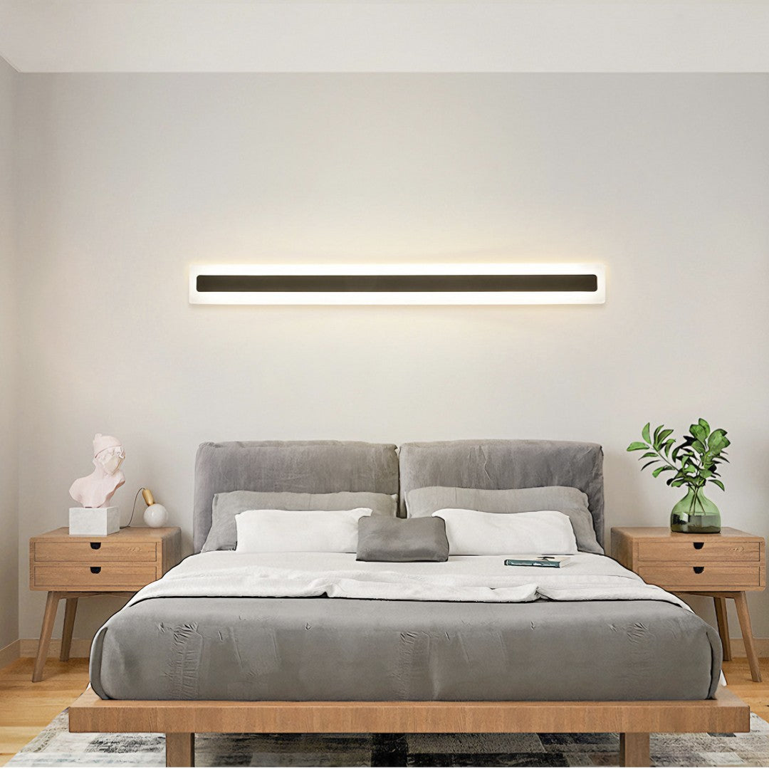 RECTA - Applique Murale Intérieur Linéaire Minimaliste LED, Noir