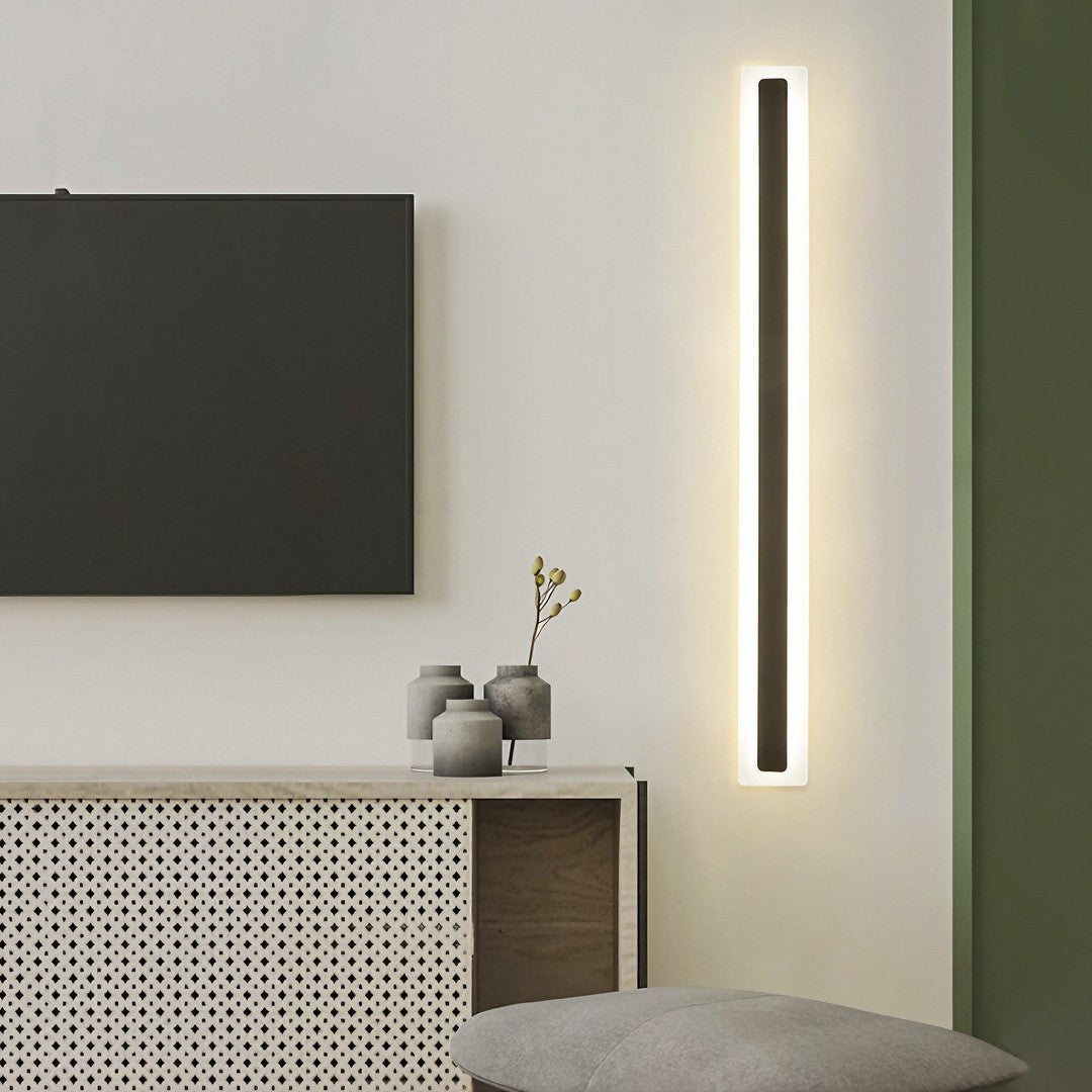 RECTA - Applique Murale Intérieur Linéaire Minimaliste LED, Noir