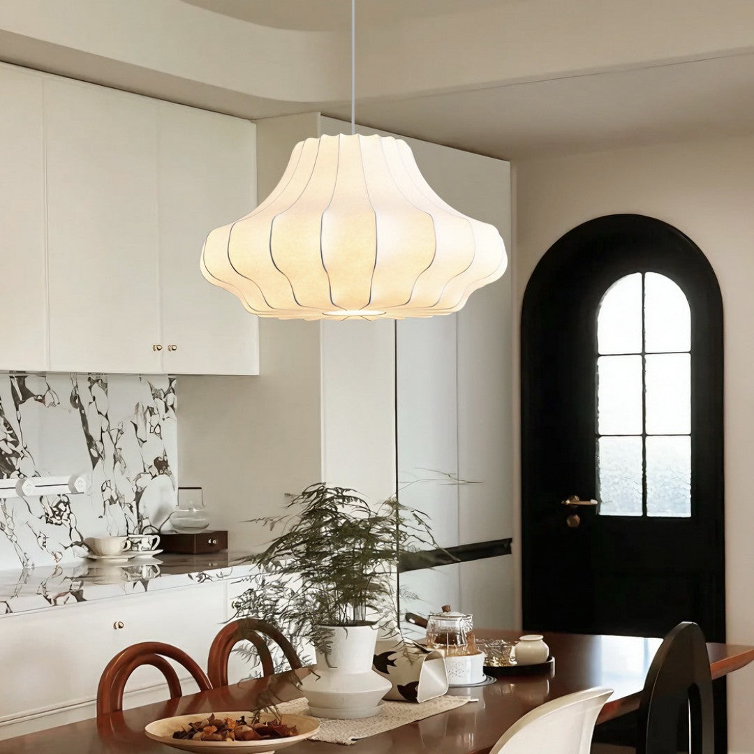 AYA - Lustre Suspension Wabi Sabi, Soie Blanc