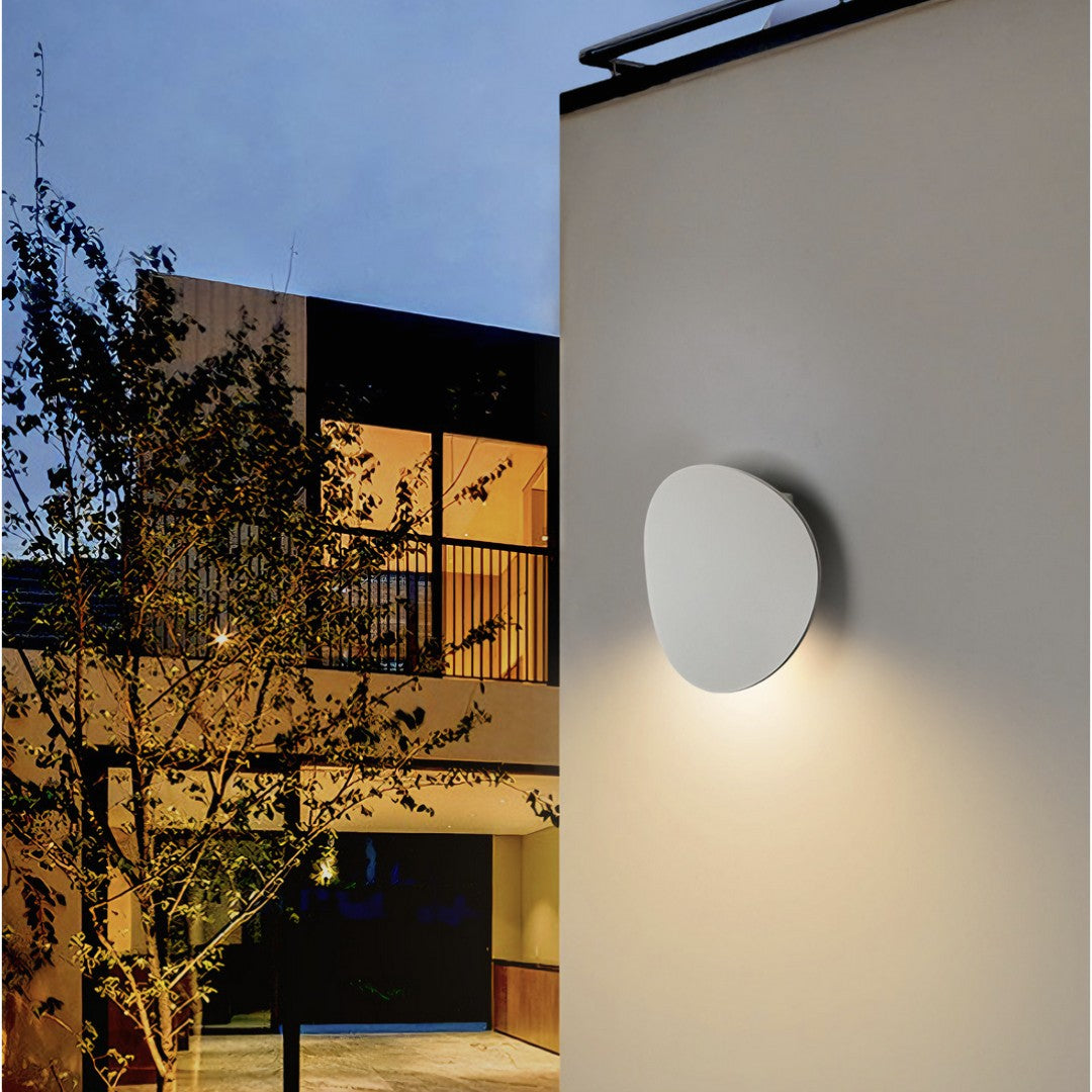 LÉO - Applique Murale Extérieur Moderne, Noir/Gris