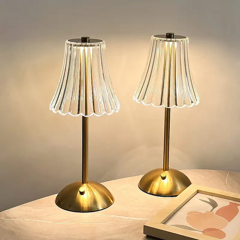NOLA - Lampe de table en cristal doré