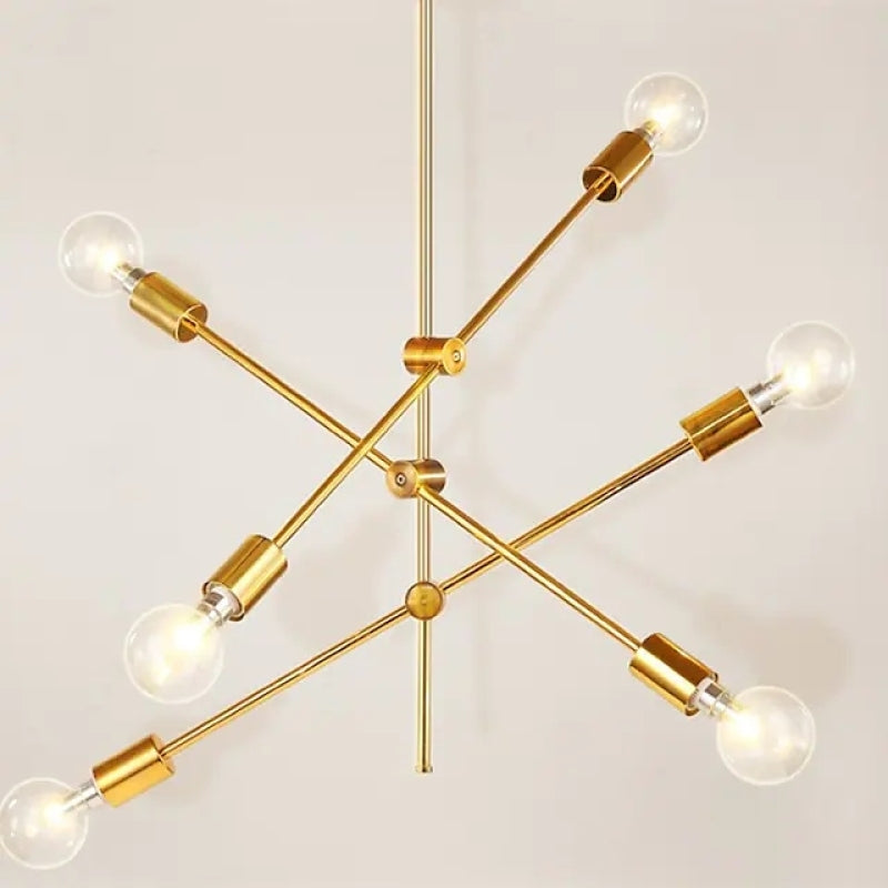 Lustre Suspendu Linéaire Moderne, Doré