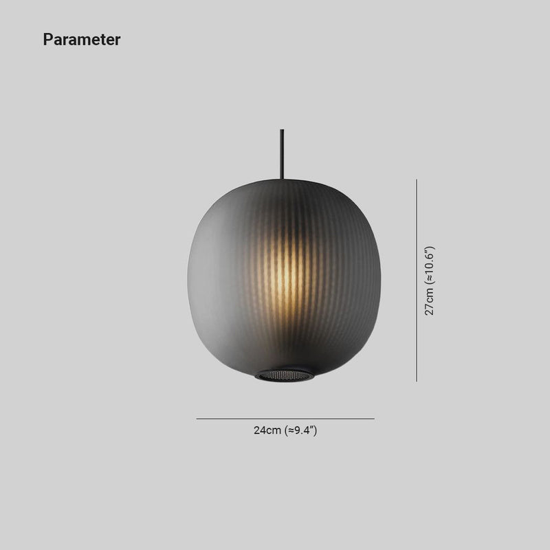 Luminaire Suspension Globe Moderne, Gris Fumé/Blanc