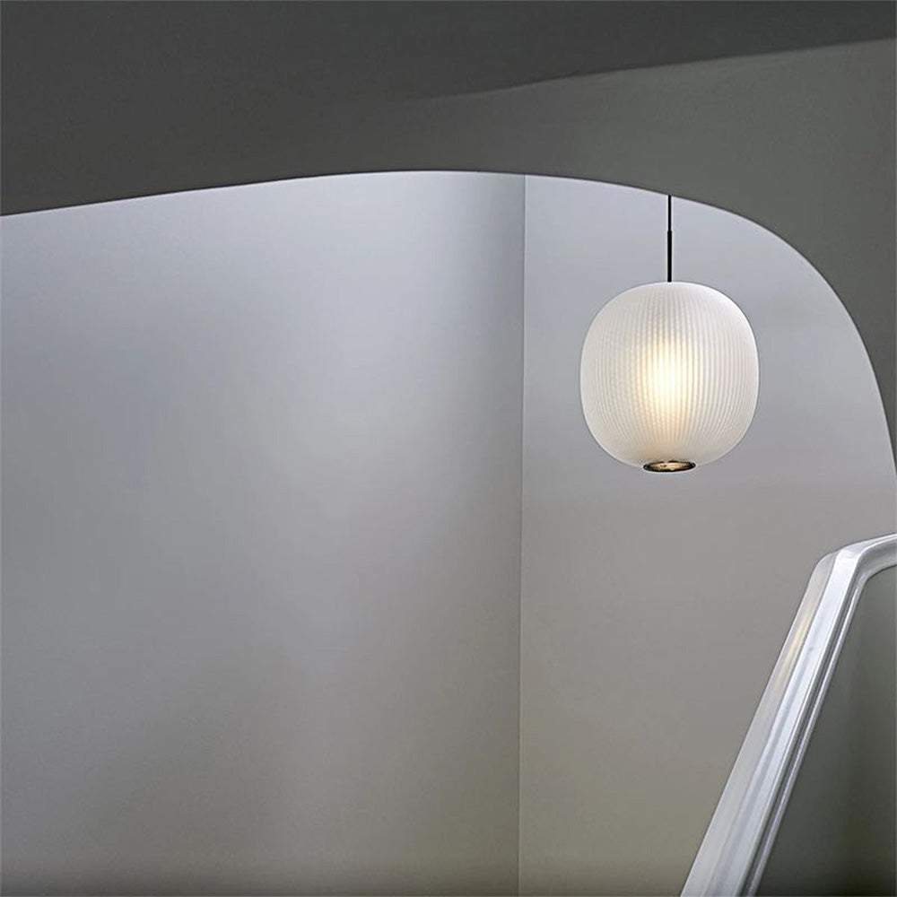 COYA - Luminaire Suspension Globe Moderne, Gris Fumé/Blanc