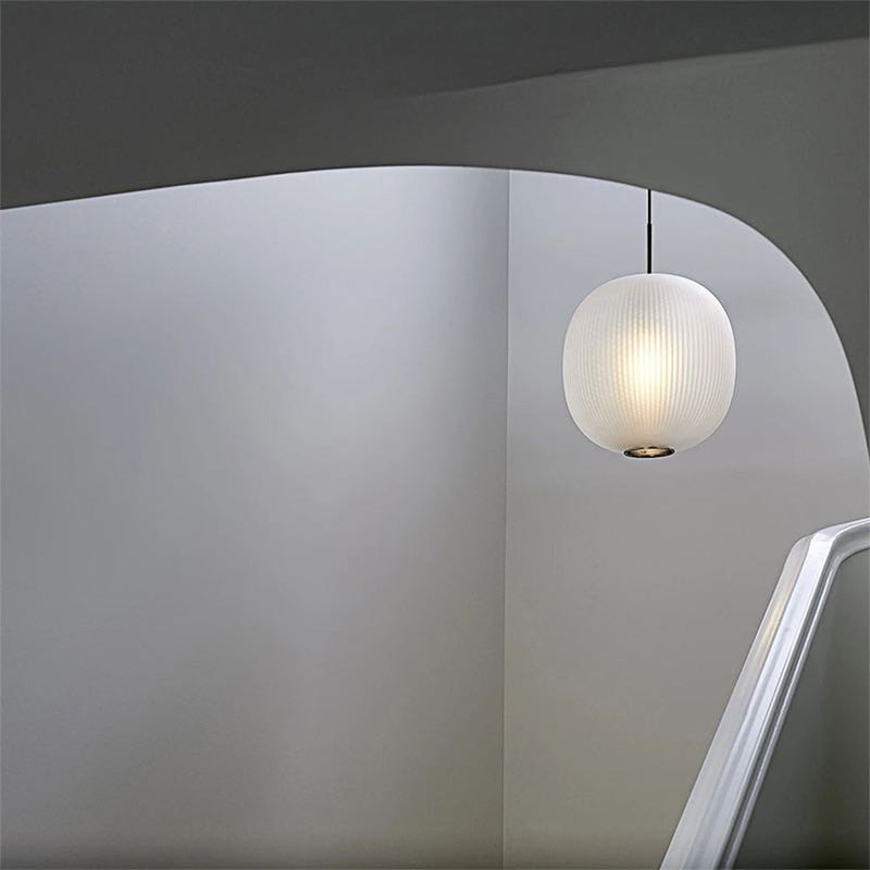 Luminaire Suspension Globe Moderne, Gris Fumé/Blanc