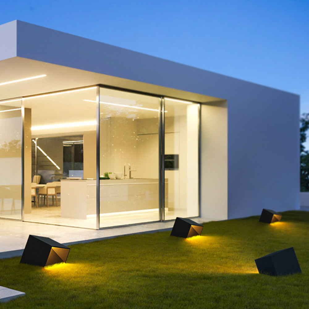 OLI - Eclairage Extérieur Solaire/Câble Irrégulaire Moderne, Noir