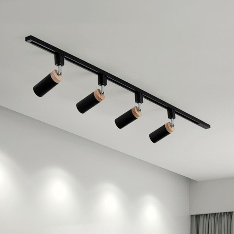 PIKA - Plafonnier Moderne Spot LED, Noir/Blanc, Métal.