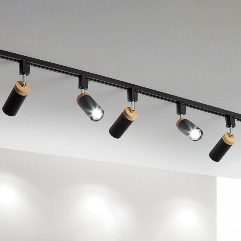 PIKA - Plafonnier Moderne Spot LED, Noir/Blanc, Métal.