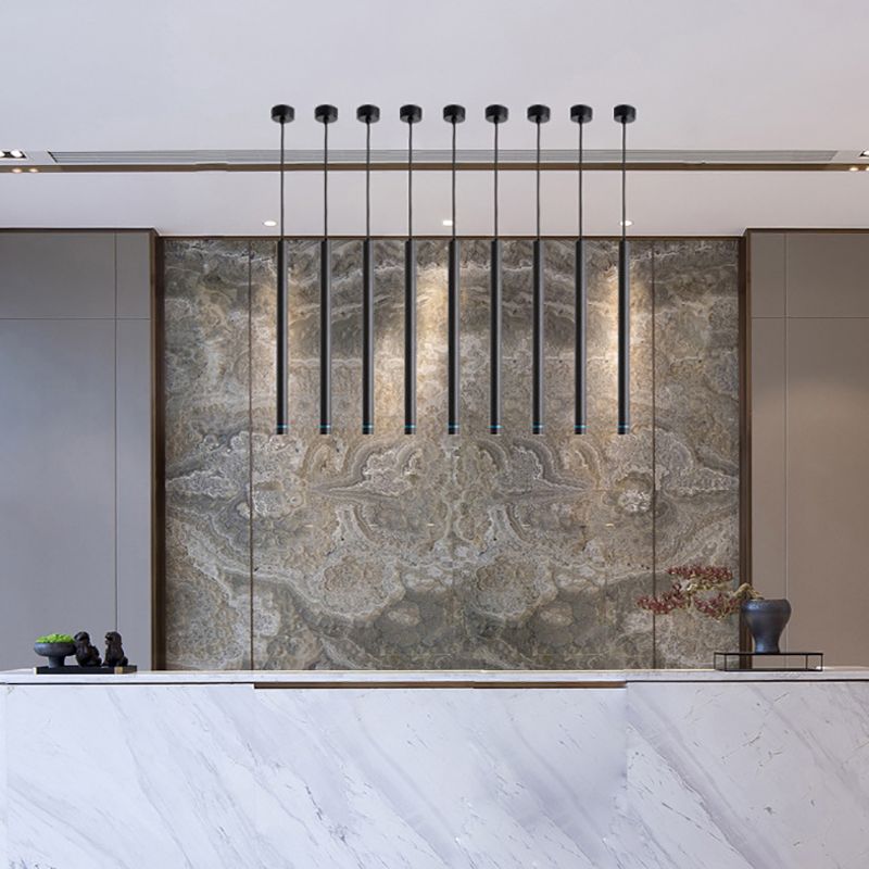 LUMI - Luminaire Suspension Moderne, Métal, Noir/Blanc