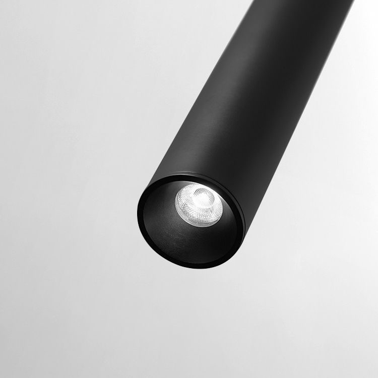 Luminaire Suspension Cylindrique Moderne, Noir