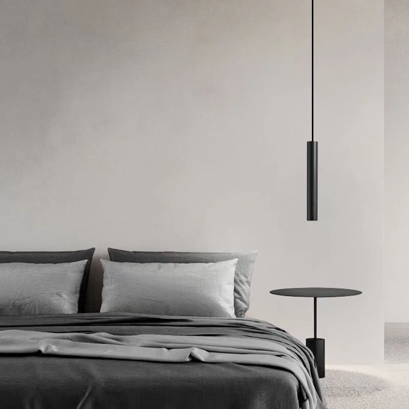 LINI - Luminaire Suspension Cylindrique Moderne, Noir