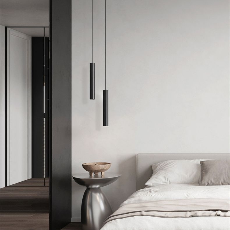 LINI - Luminaire Suspension Cylindrique Moderne, Noir