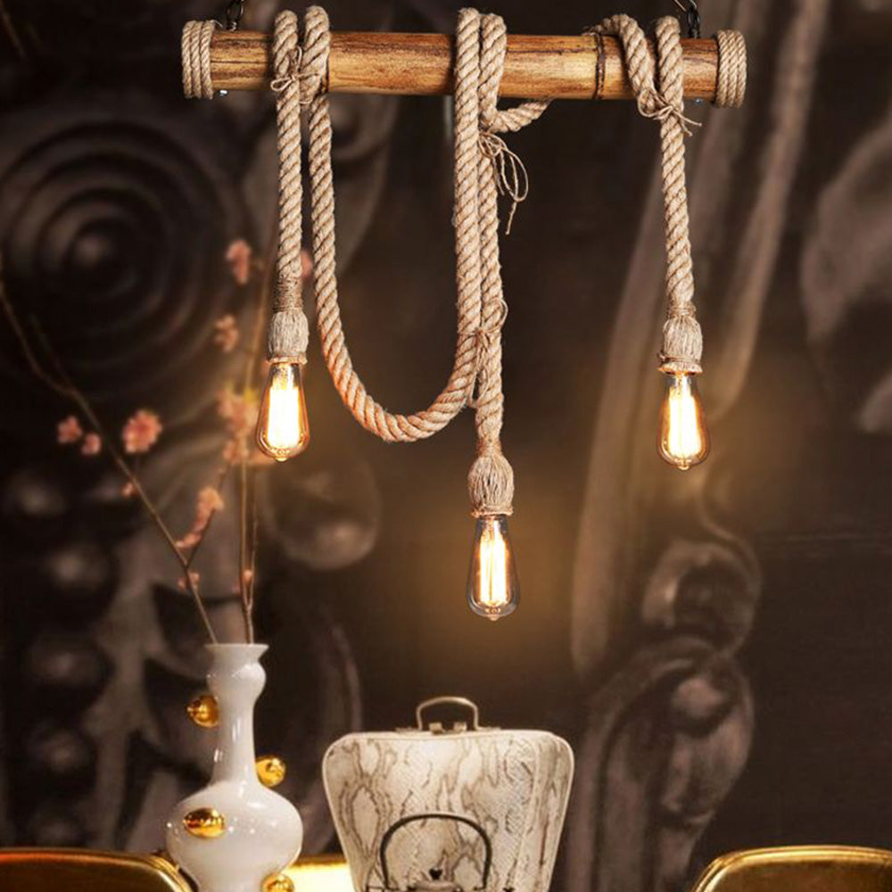 SAYA - Suspension Naturel Bambou, Marron