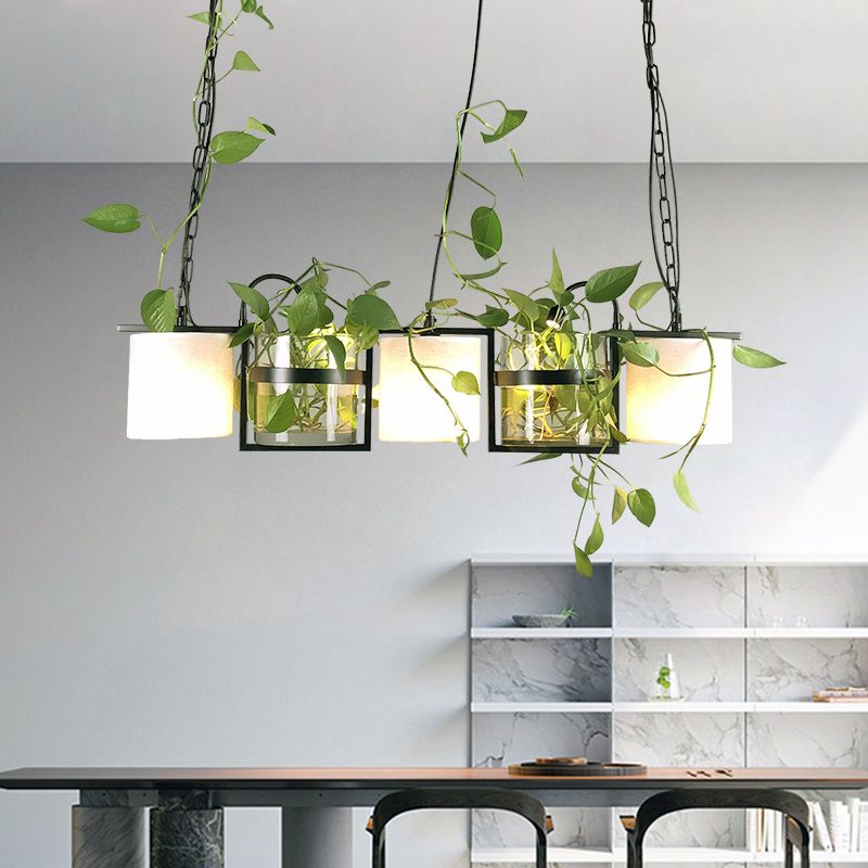 NABA - Luminaire Suspendu Moderne Noir/Métal/Verre
