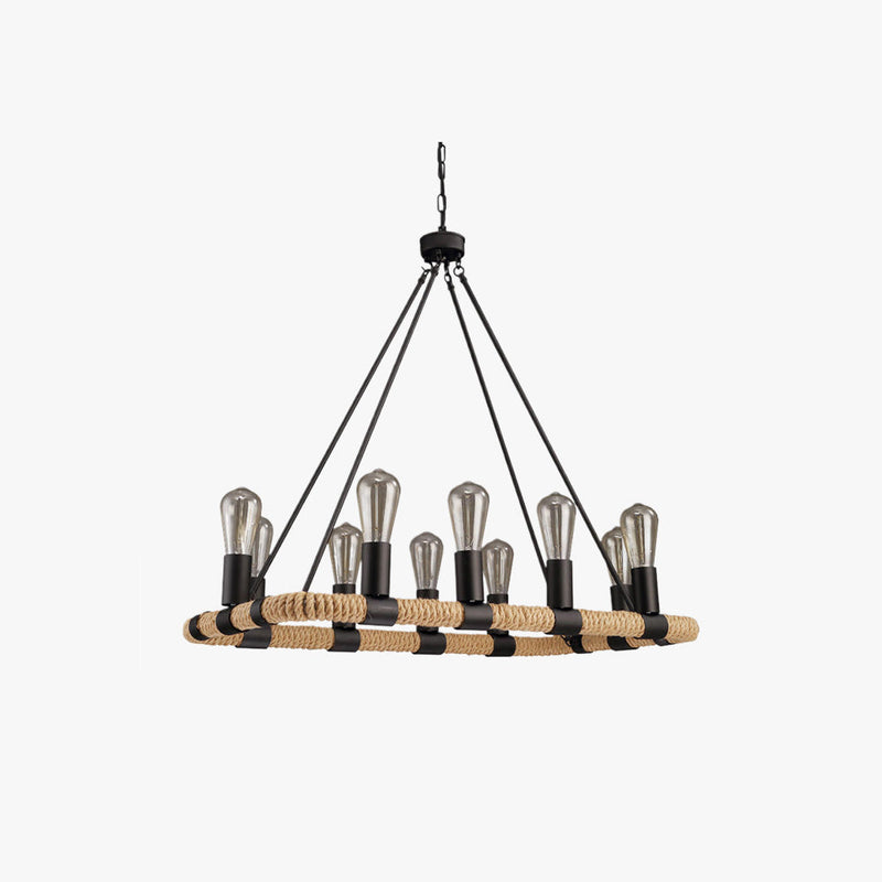 Luminaire Suspendu Vintage/Industrielle, Noir