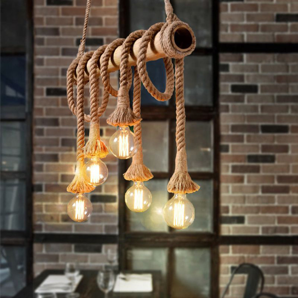 SAYA - Suspension Naturel Bambou, Marron