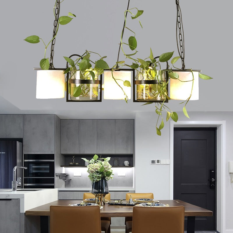 NABA - Luminaire Suspendu Moderne Noir/Métal/Verre