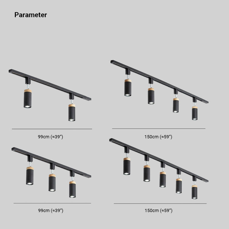 Plafonnier Moderne Spot LED, Noir/Blanc, Métal.