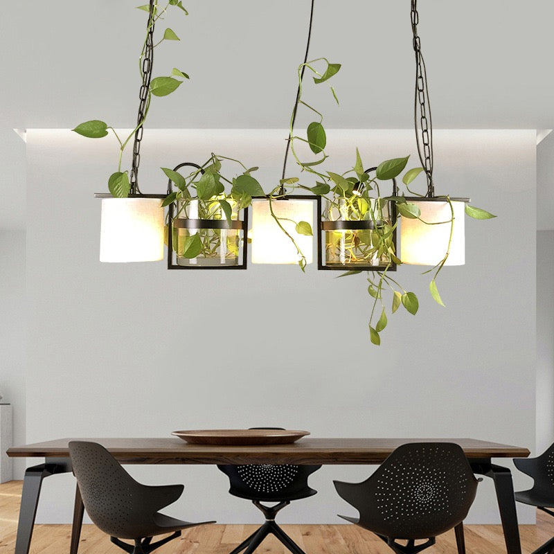 NABA - Luminaire Suspendu Moderne Noir/Métal/Verre