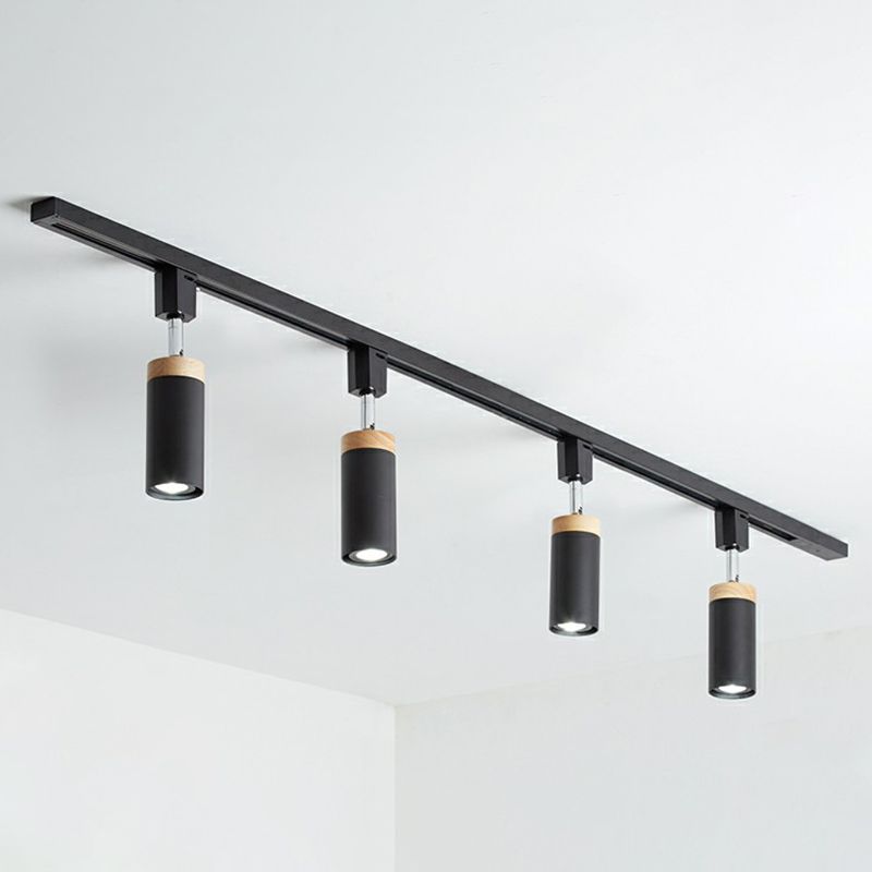 PIKA - Plafonnier Moderne Spot LED, Noir/Blanc, Métal.