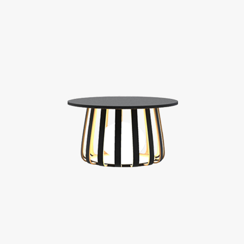 Eclairage Extérieur Solaire Lampadaire Table Moderne, Noir