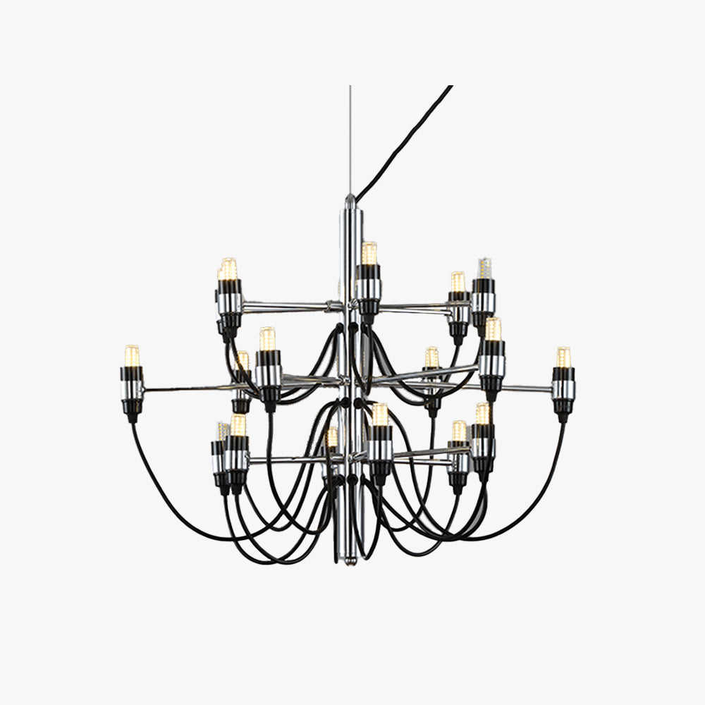 VIXO - Lustre Chandelier Bougeoir Rétro, Métal/Noir.