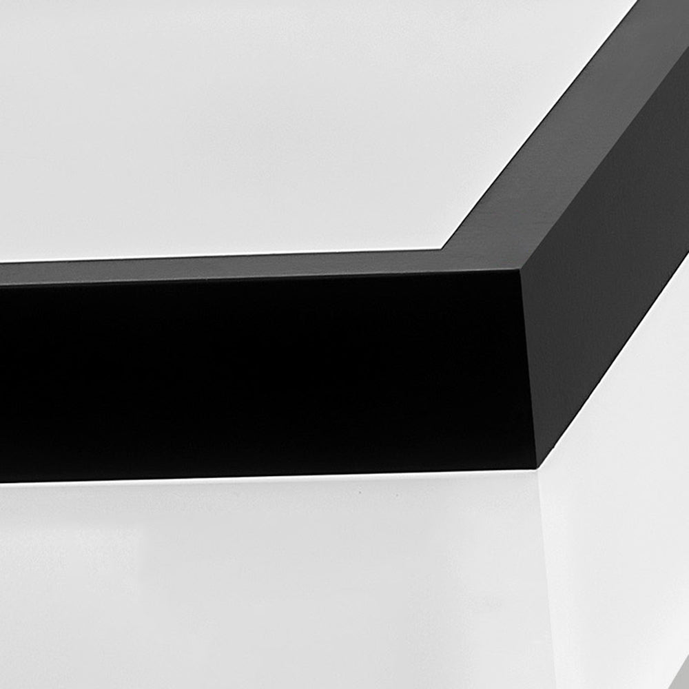 RETA - Suspension  Moderne Carrée, Acrylique, Noir/Blanc.