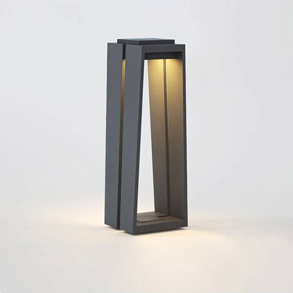 ODEA - Lampe Extérieur Solaire Géométrique Moderne, Gris