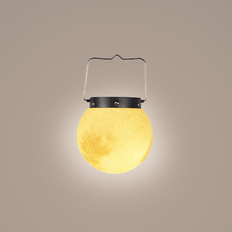 Suspension Extérieure Solaire LED Globe Moderne, Noir