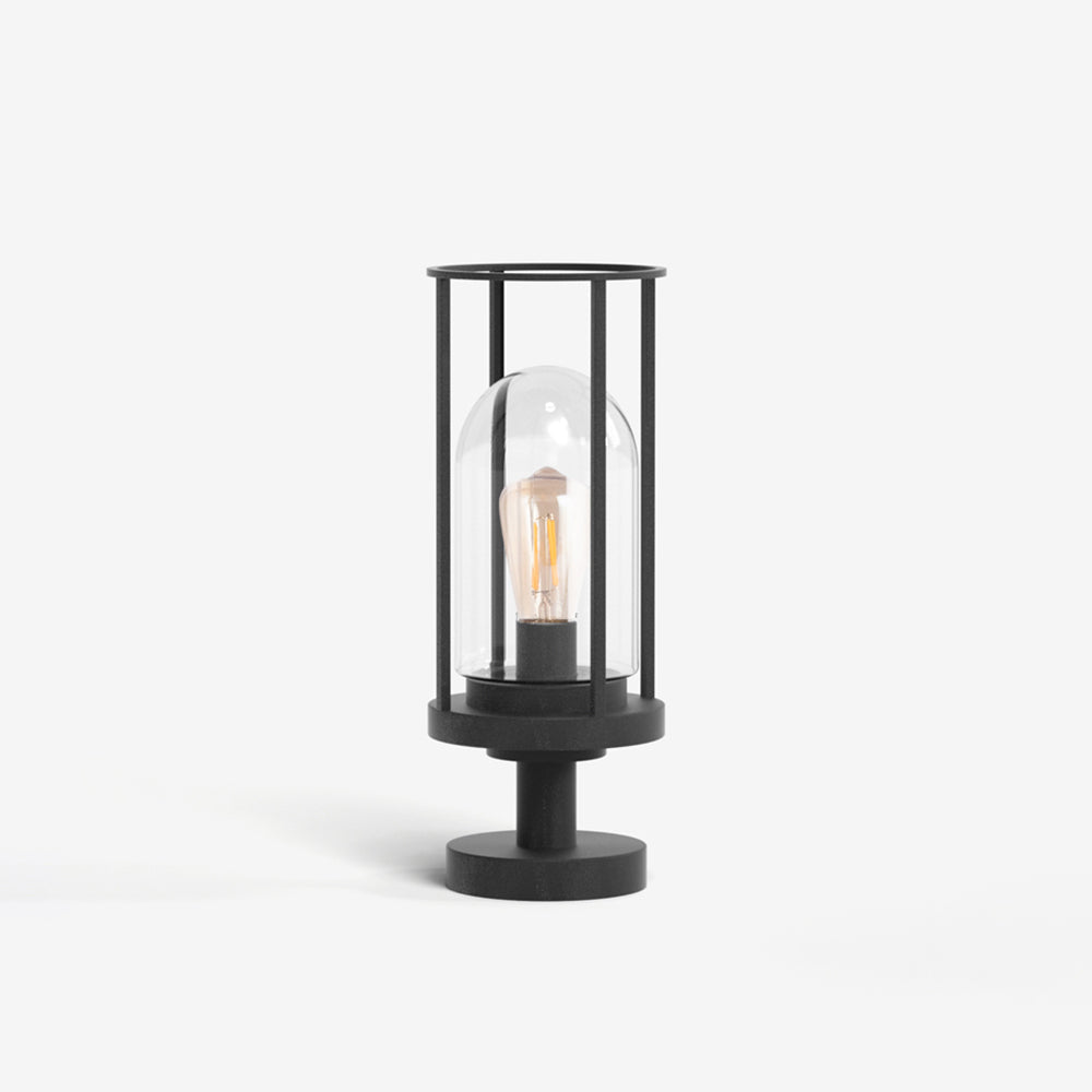 TILO - Lampadaire Extérieure Cylindre Moderne, Noir